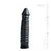 Dildo prążkowane czarne 26 cm