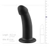 Czarne grube dildo do Strapon gładki penis na przyssawce 14,5 cm