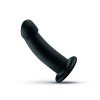 Czarne grube dildo do Strapon gładki penis na przyssawce 14,5 cm
