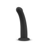 Czarne dildo do Strapon gładki penis na przyssawce 19,5 cm