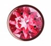 Korek analny plug do pupy z kryształem rose gold L 