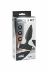 Korek analny z wibracjami stożek stymulator odbytu czarny
