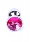 Korek analny z diamentem Jewellery Silver PLUG- Pink