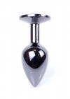 Korek analny z kryształem Jewellery Dark Silver PLUG- Pink
