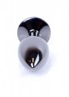 Korek analny z kryształem Jewellery Dark Silver PLUG- Red