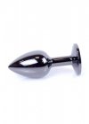 Korek analny z kryształem Jewellery Dark Silver PLUG- Dark Blue