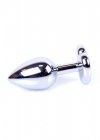 Korek analny z diamentem serce Jewellery Silver  Heart PLUG- Green