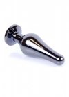 Korek analny z diamentem Jewellery Dark Silver BUTT PLUG- Red