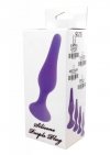 Silikonowy spiczasty korek analny Silicone Plug Purple DUŻY