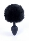 Korek analny ogonek króliczka Jewellery Silicon PLUG - Bunny Tail - Black