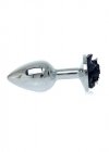 Plug jewellery silver plug rose- black