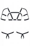 Męski  komplet z gumy: t-shirt z ozdobami z tyłu i przodu, 2 pack stringi S/M