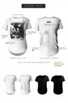 T-shirt men white L fashion