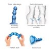 Dildo kulki analne na przyssawce orgazm niebieski 12,5 cm 