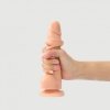 Penis dildo na przyssawce ruchoma skóra 13,5 cm