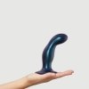 Dildo plug snaky bleu metallic - M