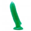 Dildo waginalno analne ogórek z wypustkami  na przyssawce