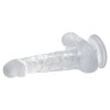 Żelowy penis dildo z przyssawką clear