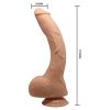 Duże realistyczne wibrujące dildo z przyssawką Beautiful Jack 26cm