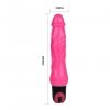 Żylaste wibrujące dildo różowe Baile 24 cm