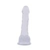 Penis dildo na mocnej przyssawce real clear 19 cm