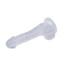 Penis dildo na mocnej przyssawce real clear 19 cm