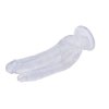 Podwójne dildo przezroczyste na przyssawce anus + wagina DP