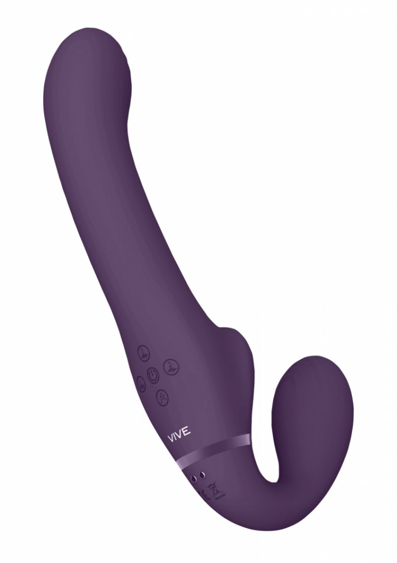 Ai - Dual Vibrating &amp; Air Wave Tickler Strapless Strapon