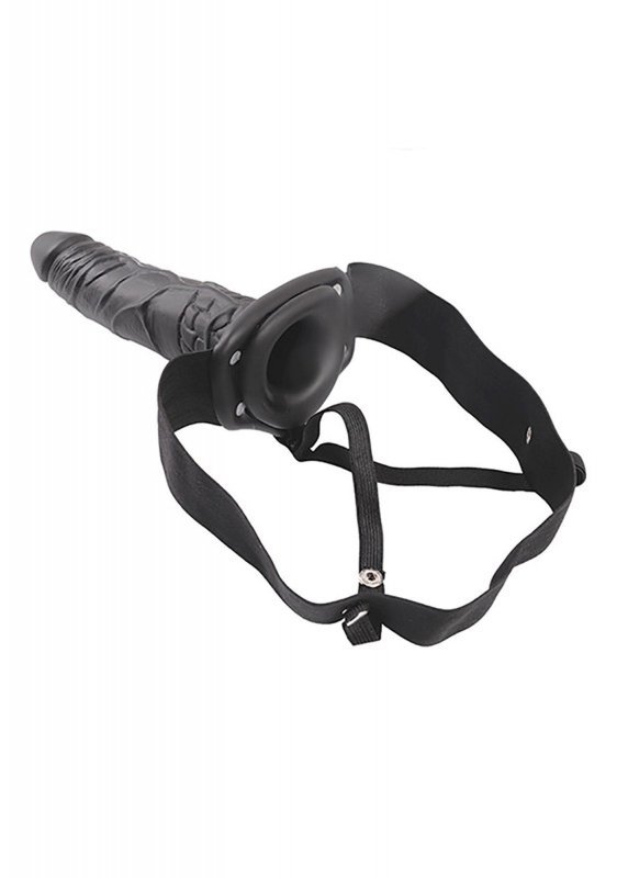 Czarna realistyczna proteza strap on żylaste dildo nakładka na penisa 20 cm