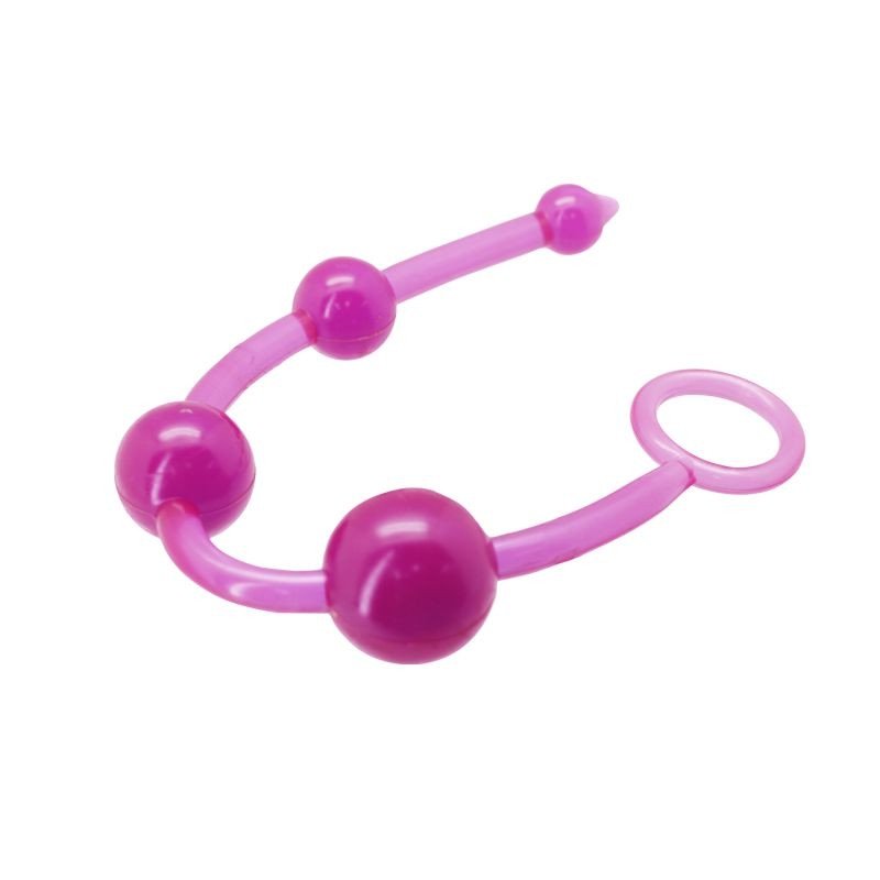 Kulki analne sonda stymulator odbytu fioletowy 20 cm