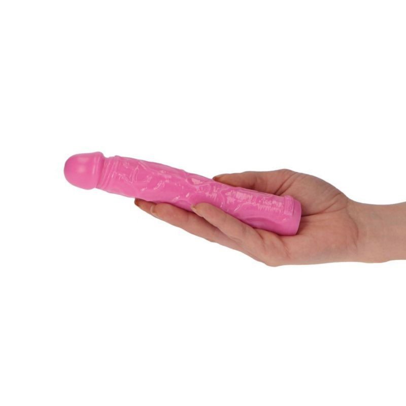 Realistyczne żylaste dildo analne różowe 16,5 cm