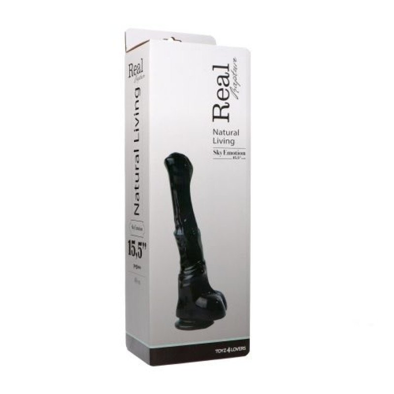 Gigantyczne czarne dildo na przyssawce penetrator pochwy 40 cm