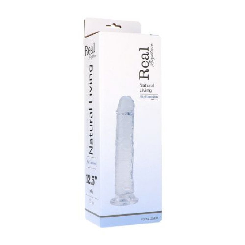 Xxl penis na przyssawce dildo clear 32 cm