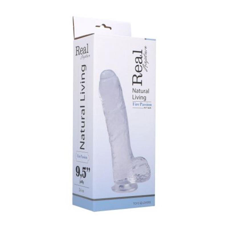 Realistyczny penis dildo przeźroczyste xl 24 cm
