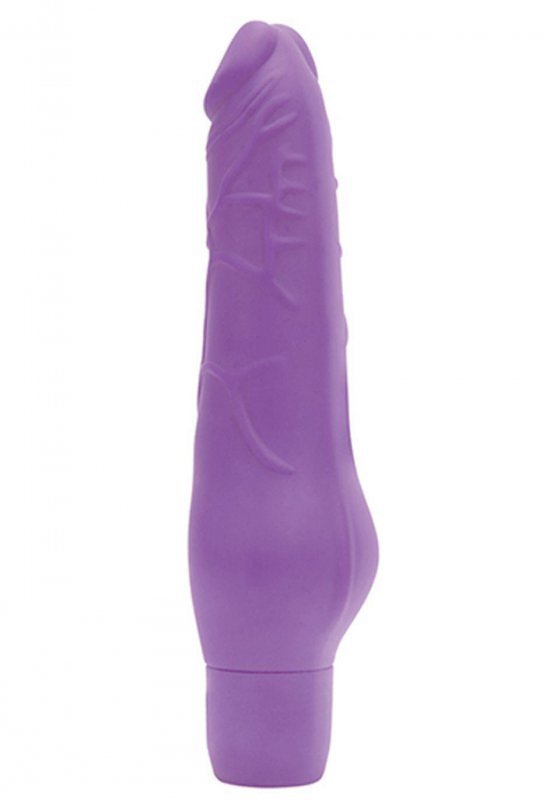 Realistyczny żylasty wibrator jak prawdziwy penis fiolet 19,5 cm