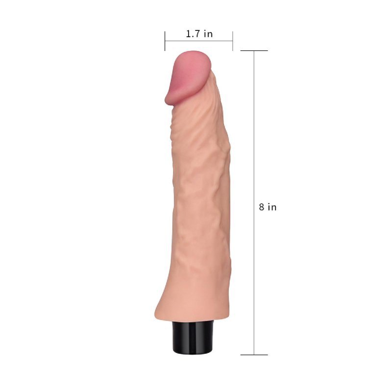 Naturalny wibrator miękki penis 20 cm