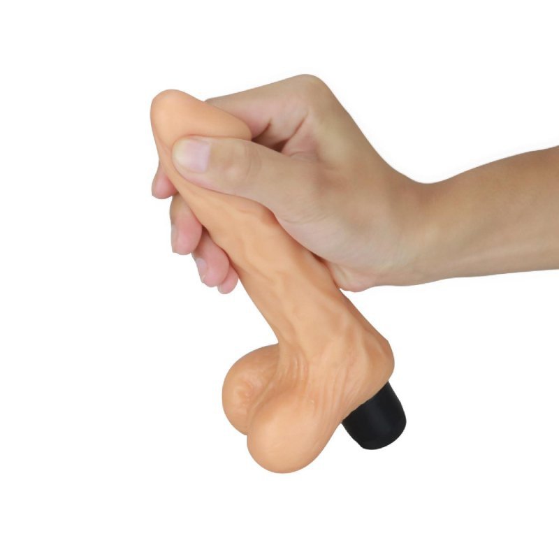 Wibrator dildo cyberskóra Xtreme Feel Cyberskin Vibrator 20cm
