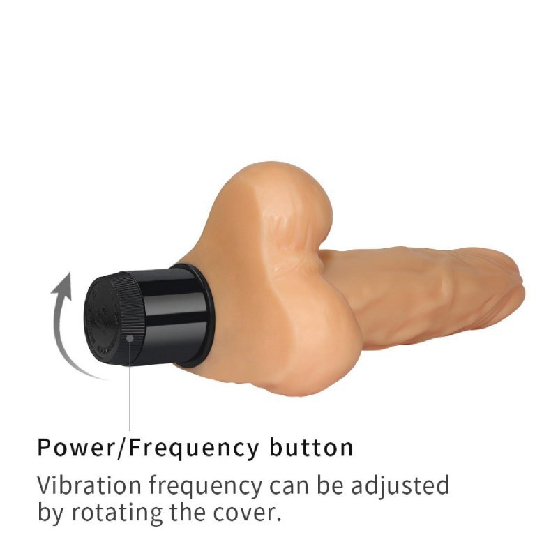 Wibrator dildo cyberskóra Xtreme Feel Cyberskin Vibrator 20cm