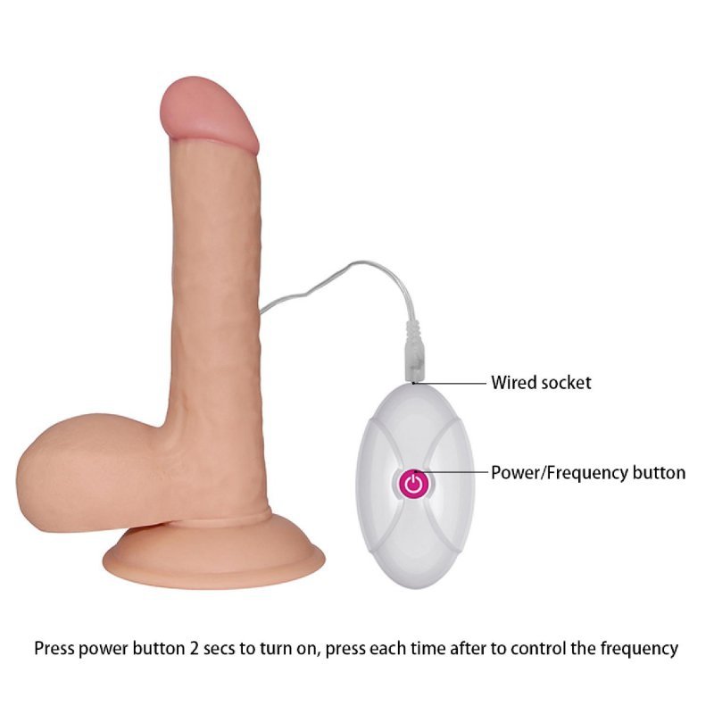 Realistyczny wibrator na przyssawce cyber skóra 19 cm