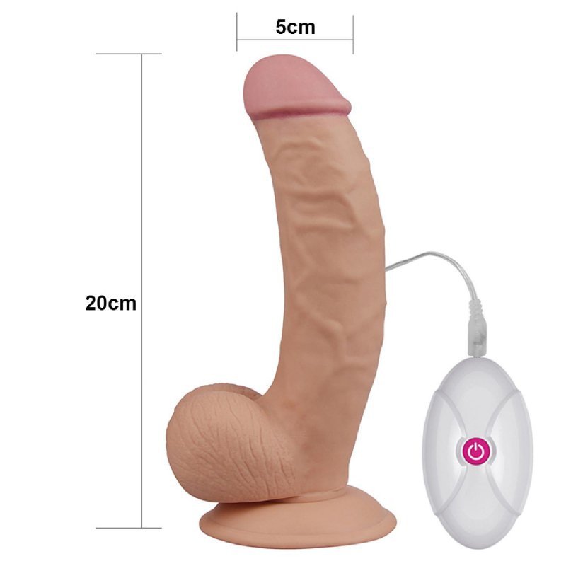 Realistyczny wibrator na przyssawce cyber skóra 21,5 cm