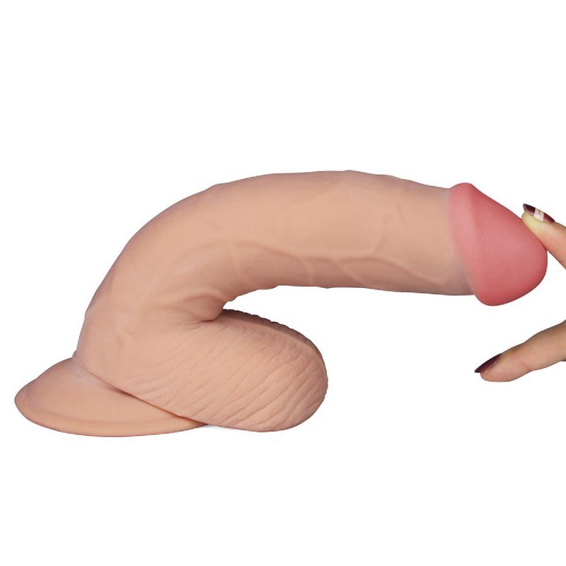 Realistyczny wibrator na przyssawce cyber skóra 22 cm