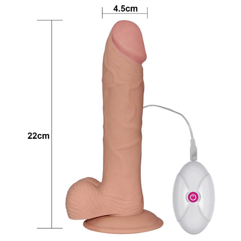 Realistyczny wibrator na przyssawce cyber skóra 23 cm
