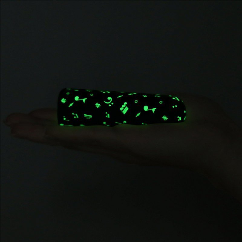 Rechargeable glow-in-the-dark music massager