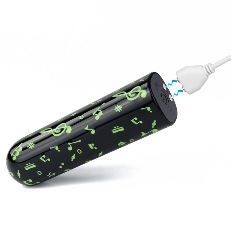 Rechargeable glow-in-the-dark music massager