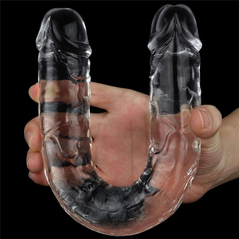 Podwójne dildo przezroczyste Flawless Clear Double dildo 30cm