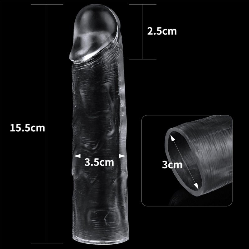 Nakładka przedłużka penisa Flawless Clear Penis Sleeve +2.5cm