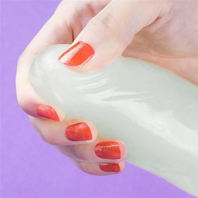 Świecący w ciemności dildo penis niebieski Lovetoy 25,5 cm