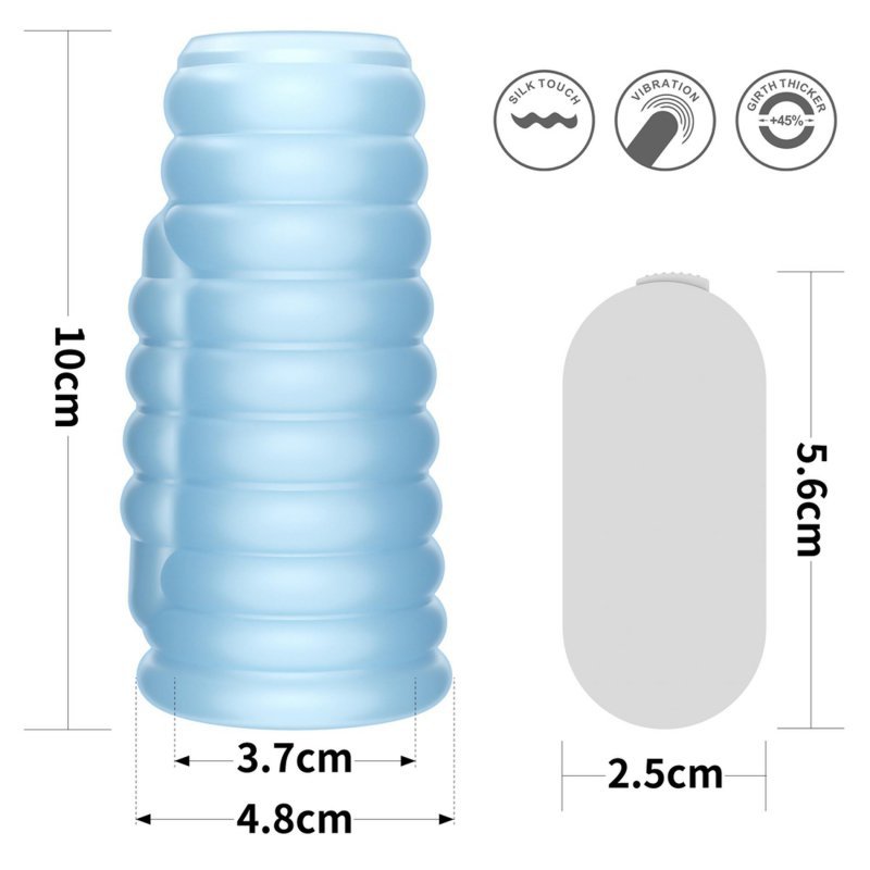 Wibrujący kołnierz na penisa Vibrating Wave Knights Ring (Blue)