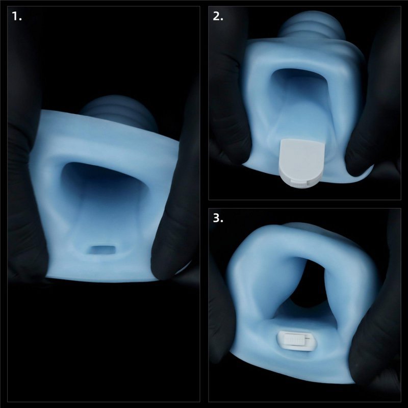 Wibrujący kołnierz na penisa Vibrating Wave Knights Ring (Blue)