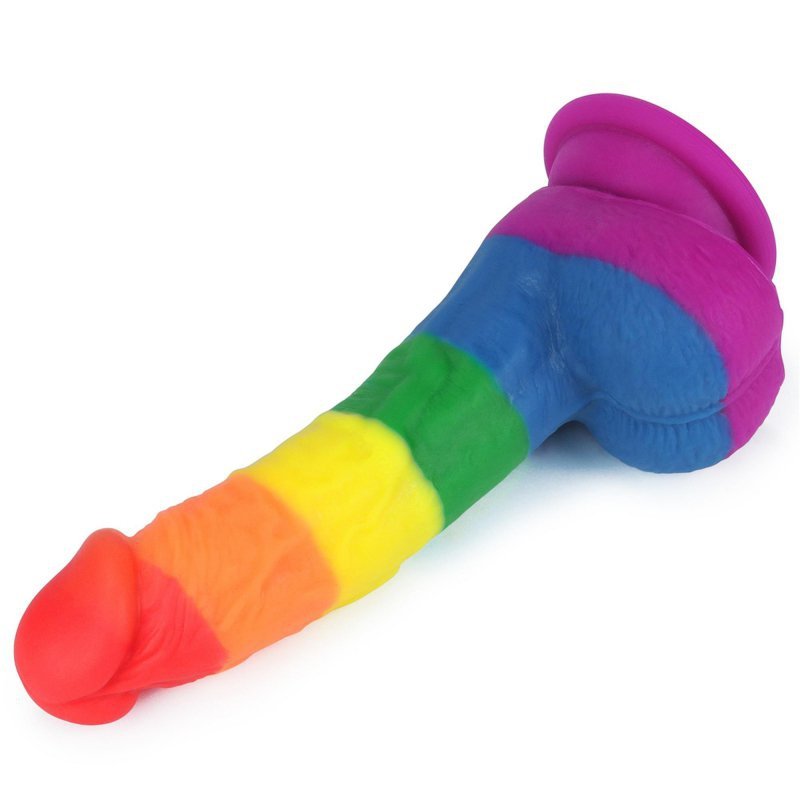 Kolorowy tęczowy dildo penis Lovetoy lgbt 20 cm